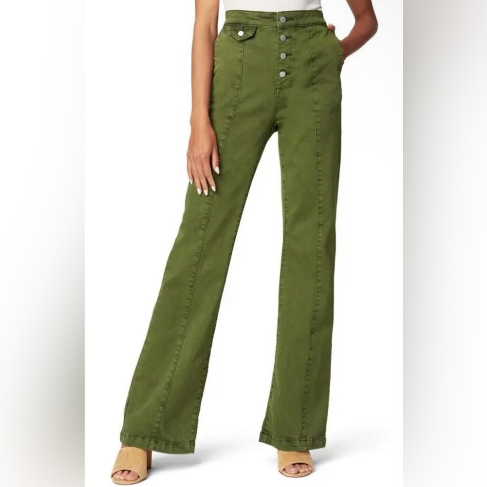 NWT Blank NYC The Delancey Button Fly High Waist Wide Leg Jeans